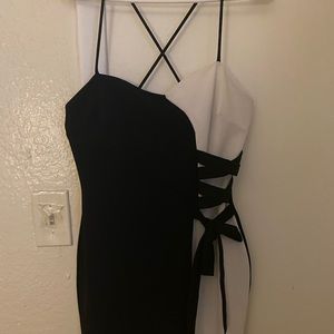 Black and Whit Fashion Nova Dress